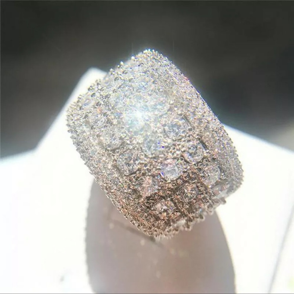 925 Silver Ring for that special Woman for ❤️day! Luxury, quality Cubic Zirconia - Picture 4 of 5